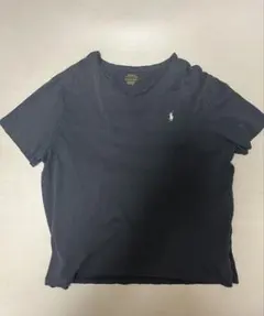 ポロシャツ ダークグレー Vネック