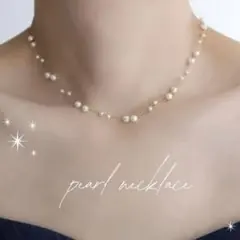 パール　ゴールド　2連　ネックレス　パールネックレス　入学式　結婚式　セレモニー