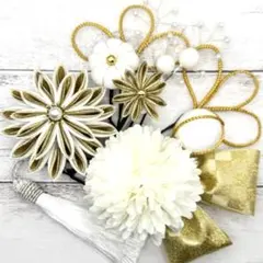 髪飾り　☆4257☆ つまみ細工　成人式　卒業式　結婚式　七五三　帯留め