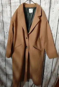 【earth music&ecology】ロングコート　茶色　M　美品　秋冬春