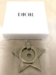 Dior ノベルティ 星形スマホリング シルバー