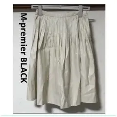 スカート フレアスカート 膝丈　　M-premier BLACK