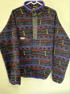 90s USA製 Columbia 総柄フリース スナップT