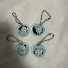 呪術廻戦 五条悟 ラムネ チャーム アクリルキーホルダー 4点セット