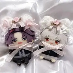 ぬい服 10cm にじぱぺっと ヘッドドレス セット ピンク バラ にじぱぺ