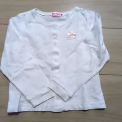 ミキハウス ホワイト カーディガン 100