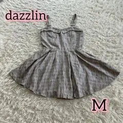 dazzlin 肩ひも チェック フレア キャミソール ワンピース コットン混のサムネイル