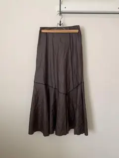 GRL パイピングレザーマーメイドフレアスカート[nh11]