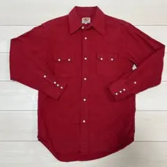 BIG JOHN ウエスタンシャツ レッド Lサイズのサムネイル
