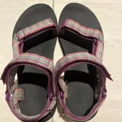 【中古品】Teva スポーツサンダル ダークパープルマルチ