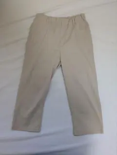 140 無印良品七分丈パンツ ゴムウエスト