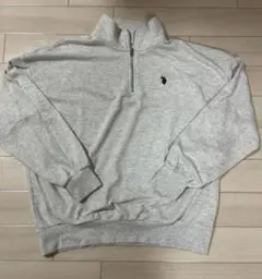 U.S. POLO ラルフローレン　 グレー ハーフジップ スウェット L