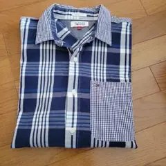 TOMMY HILFIGER チェック柄七分袖シャツ