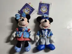 ディズニーシー15周年ミッキー ミニー ぬいぐるみバッジセット