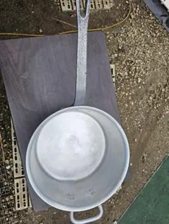 業務用 アルミ両手鍋 打出円付鍋 39cm 外径:405mm 16L 汚れあり - メルカリ