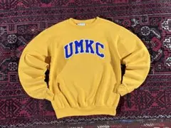 champion チャンピオン ワッペン カレッジロゴ スウェット イエロー S