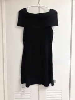 GRL オフショルダー ニット ノースリーブ ブラック