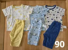 ユニクロ 半袖パジャマ 3組セット【90】