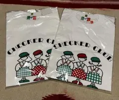80s 90s CHECKER CLUB Tシャツ　2枚　Lサイズ　昭和レトロ