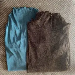 透け感のある長袖トップス2点セット