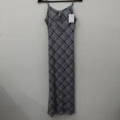 (4)GRL チェック柄 キャミソールワンピース ロング丈 新品