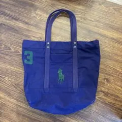 ポロラルフローレン　紫　キャンバス　トートバッグ