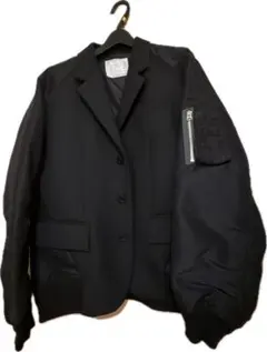 sacai バックプリーツ ジップアップ ブルゾン 24-07390 sacai バックプリーツ ジップアップ ブルゾン 24-07390 - メルカリ