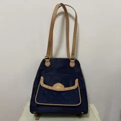 MOSCHINO リュック バックパック ネイビー モノグラム ハート CH78 
