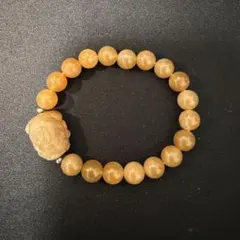 天然石・イエロー翡翠♪ 貔貅 ブレスレット 17cm - メルカリ