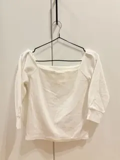 セシルマクビー　レディース　無地　スクエアネック長袖カットソー　M