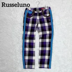 ラッセルノ/カジュアルパンツ ゴルフウエア ストレートパンツ 個性的 チェック柄