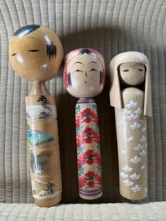 小島俊幸　こけし 三体セット 伝統工芸品 小島俊幸 こけし 三体セット 伝統工芸品 - メルカリ