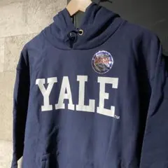 YALE イェール大学 カレッジプリントパーカー ネイビー XL 新品