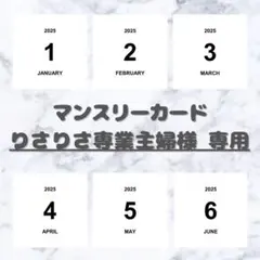 【りさりさ専業主婦様 専用】 ましかく マンスリーカードのサムネイル