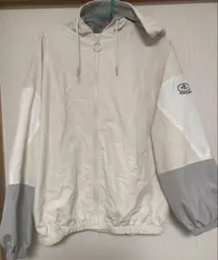 ❤︎Pink-latte❤︎ ホワイト/グレー フード付きジャケット M 150cm