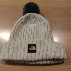 THE NORTH FACE ニット帽子 クリーム色　0歳〜3歳