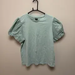 GAP パフスリーブ 半袖 Tシャツ ライトグリーン M