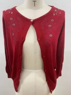 ファビュラスアンジェラ　　ビーズ刺繍ニットカーディガン