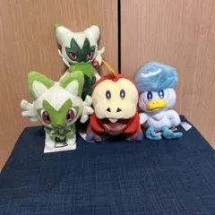 ポケモンセンター　ホゲータ、ニャオハ、クワッス、ニャローテぬいぐるみ