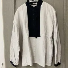 サマンサモスモス　配色切替フリルブラウス