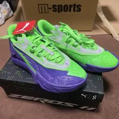 値下げ可能PUMA ZEROS II バスケットシューズ グリーン/パープル