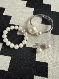 パール　まとめ売り　ブレスレット　バングル　イヤリング