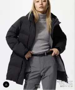 UNIQLO シームレスダウンショートコート　ブラック　L