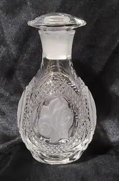 小樽北一硝子】ラベンダー柄ガラス醤油差し2点☆中古品【ヴィンテージ