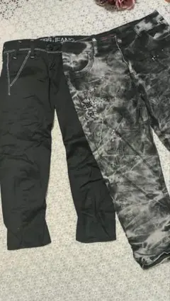 Y2K フェアリーグランジ　ギャルスパンコールビジューパンツ2点