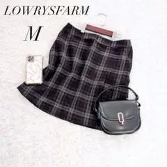 ローリーズファーム/フレアスカート/膝丈/チェック柄/Mサイズ/美品✨️