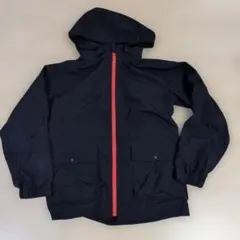 キッズ フード付きジャケット ネイビー×オレンジ