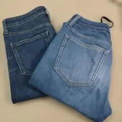 デニムパンツ 2点セット 濃い青 薄い青　ユニクロ