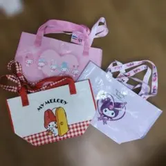 マイメロディ大容量ナイロントート バッグ3セット.新品