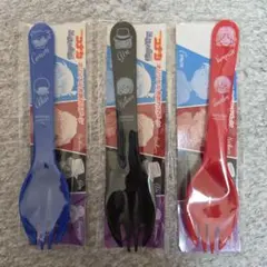 名探偵コナン　劇場版黒鉄の魚影　オリジナル先割れスプーン　３本セット　黒の組織